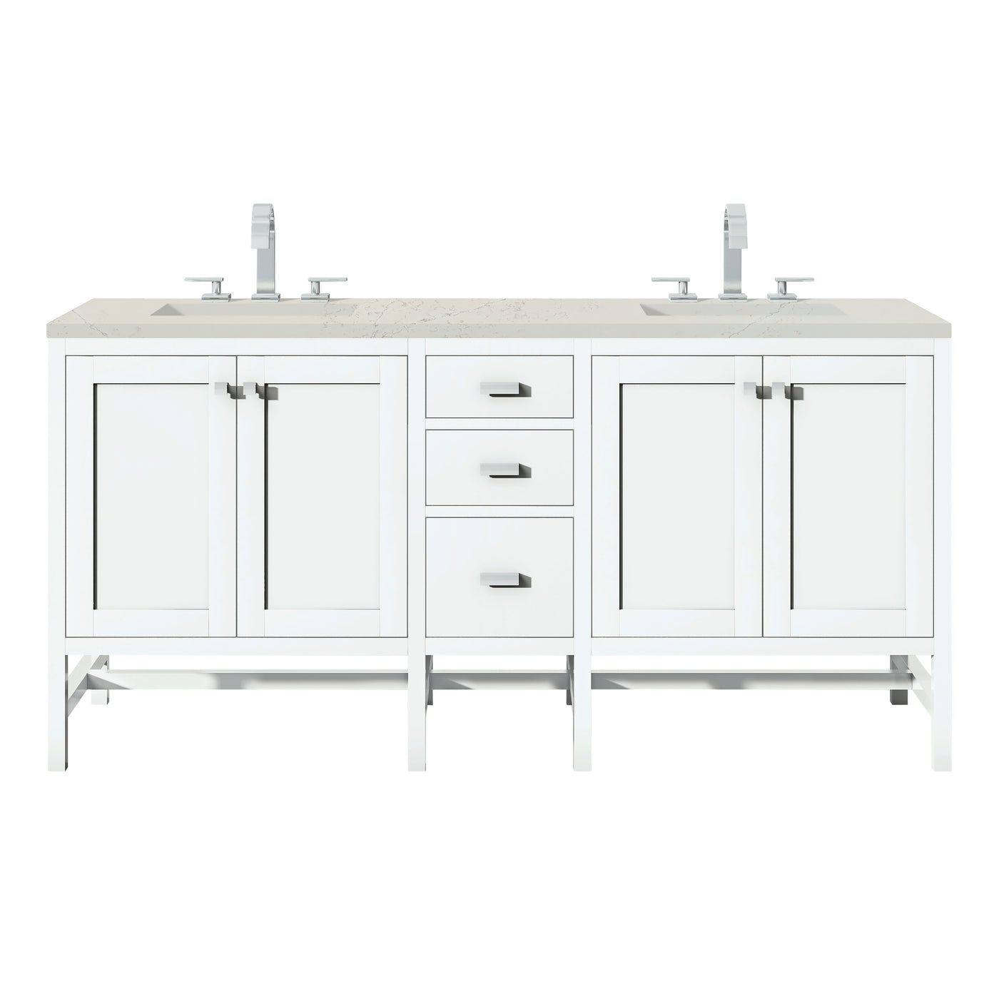 James Martin Addison 72" Double Bathroom Vanity, Glossy White, view 22