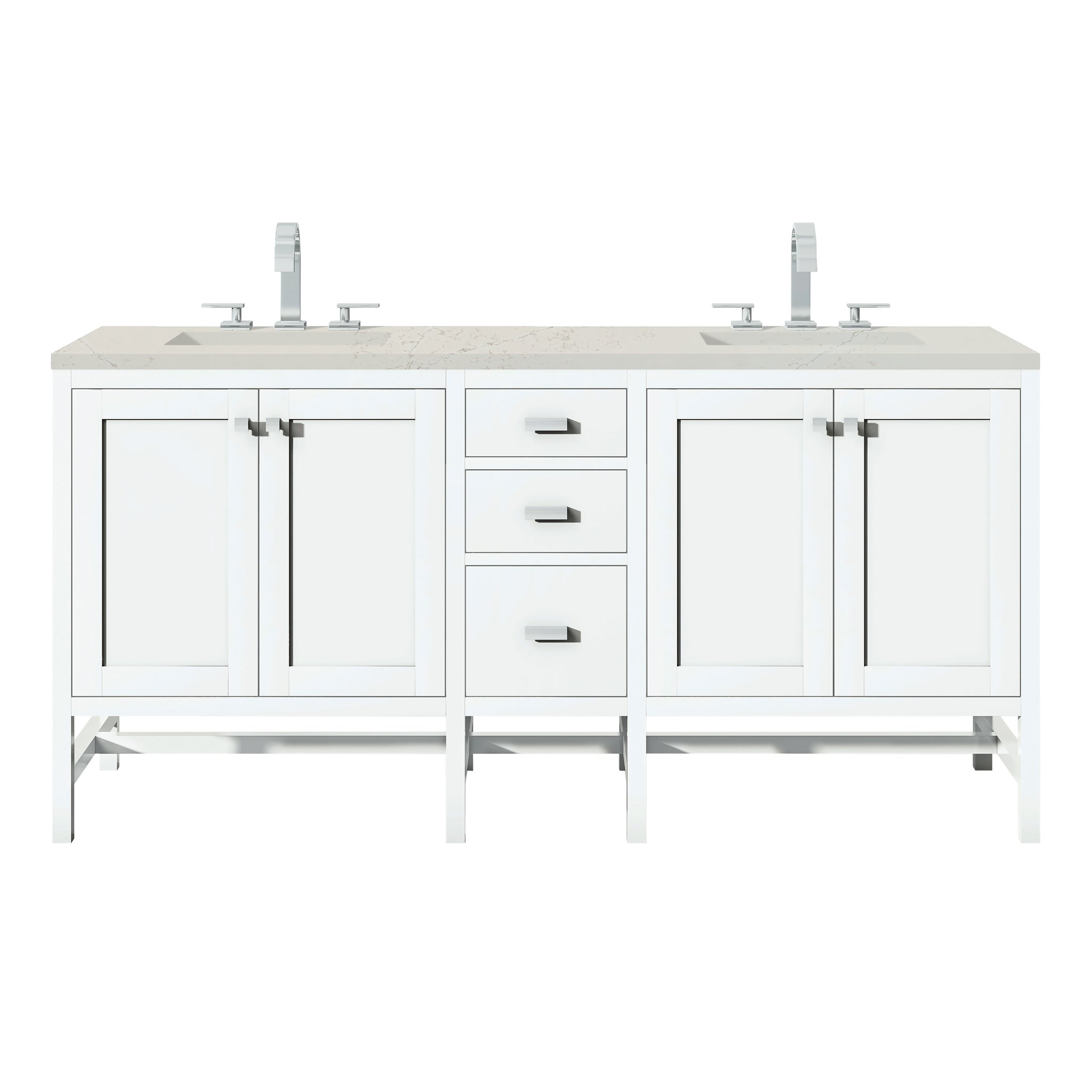 James Martin Addison 72" Double Bathroom Vanity, Glossy White, view 22