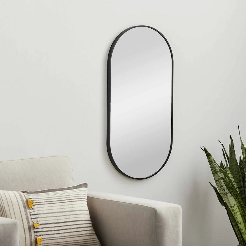 Hagenburg Black Iron Frame Mirror by Boutique Rugs