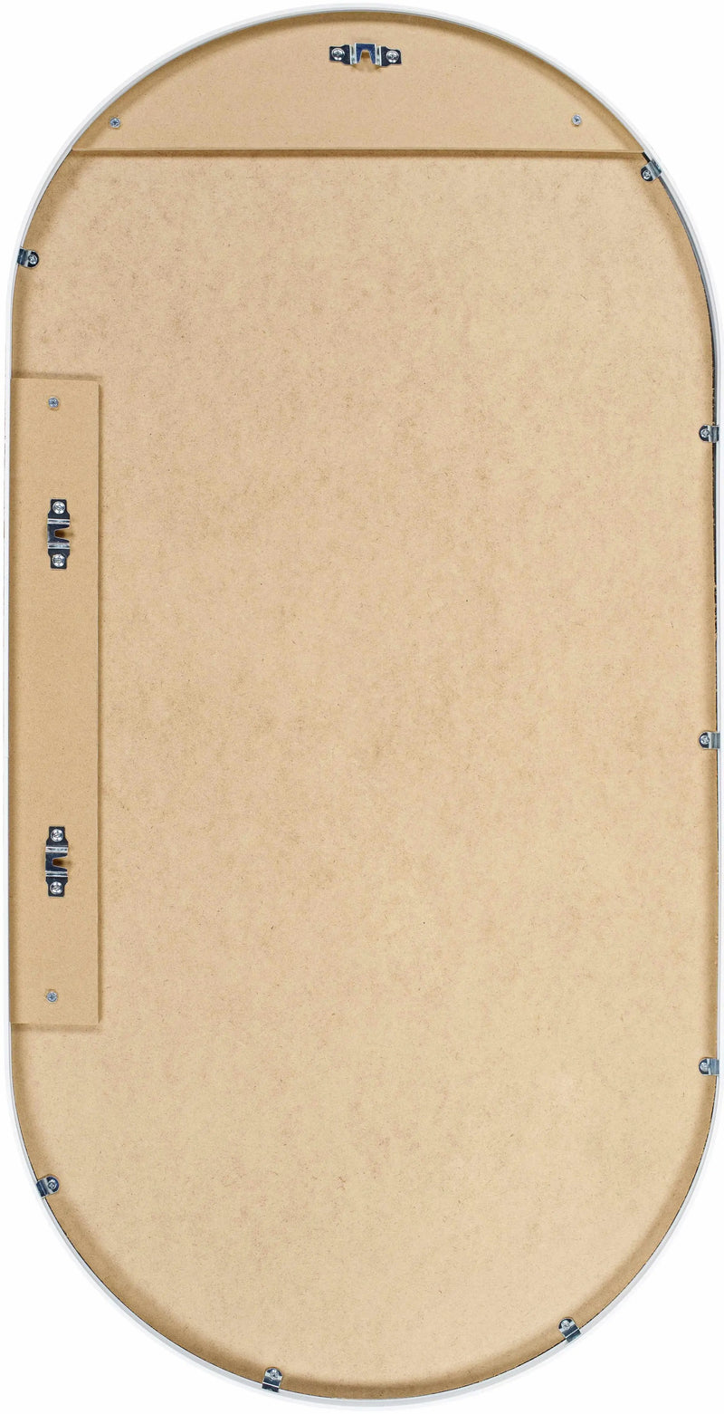 Hagenburg White Iron Frame Mirror by Boutique Rugs