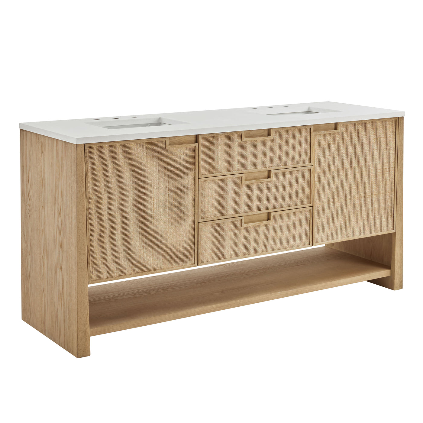 James Martin Solene 72" Double Bathroom Vanity, Seaside Oak, view 37