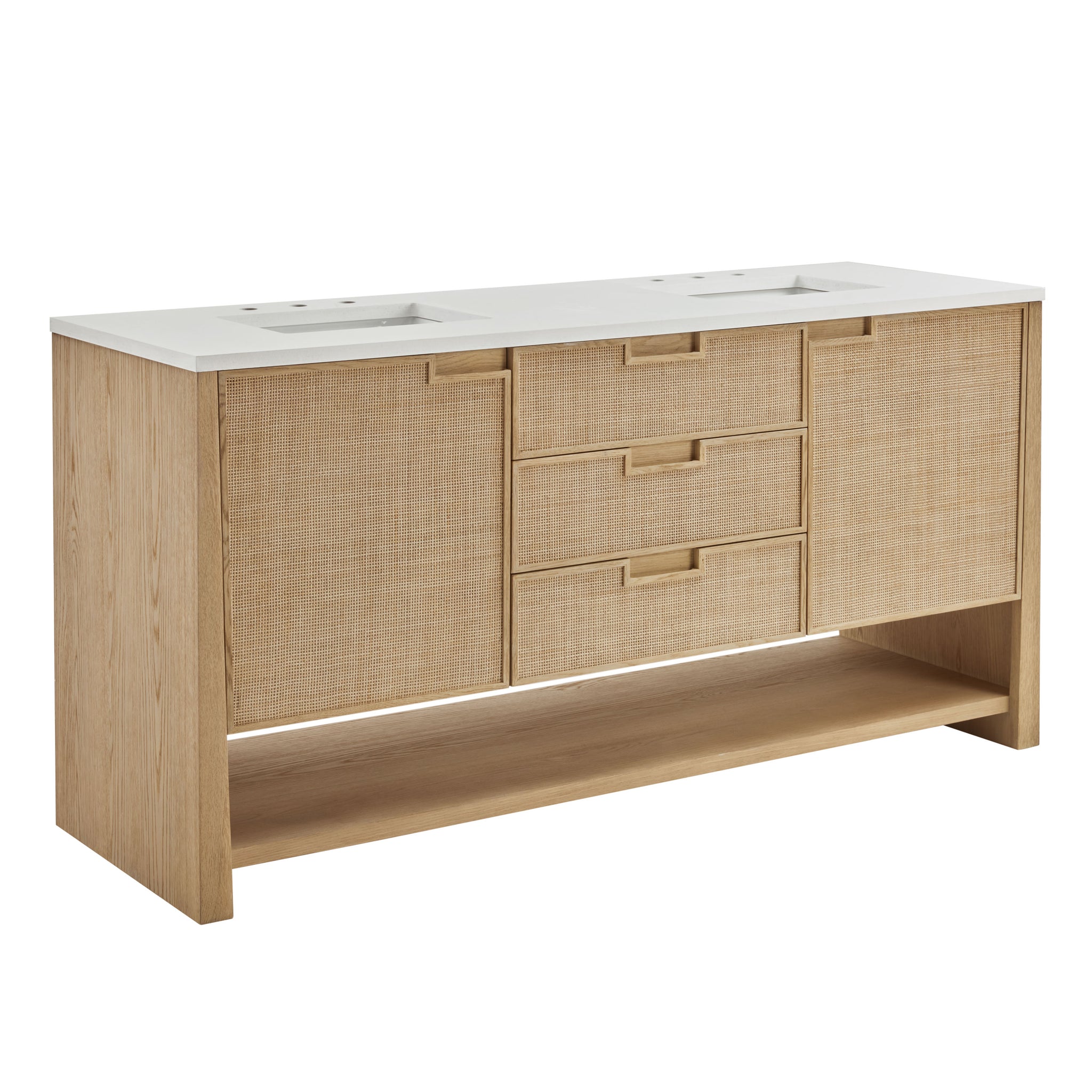 James Martin Solene 72" Double Bathroom Vanity, Seaside Oak, view 37