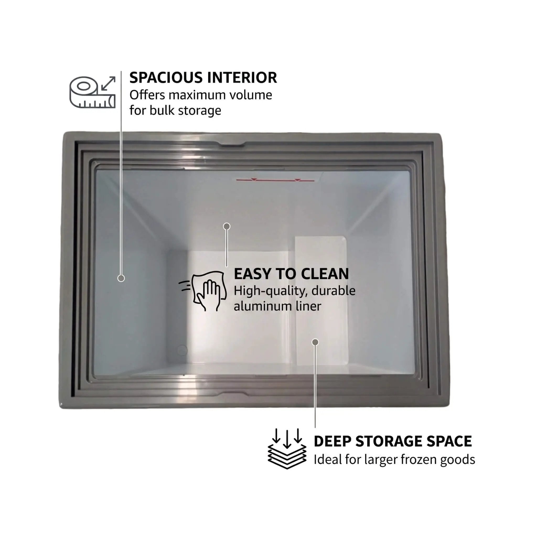 High-Efficiency Commercial Display Chest Freezer With Sliding Glass Door (SAK53174) by SAKSBY WHOLESALE
