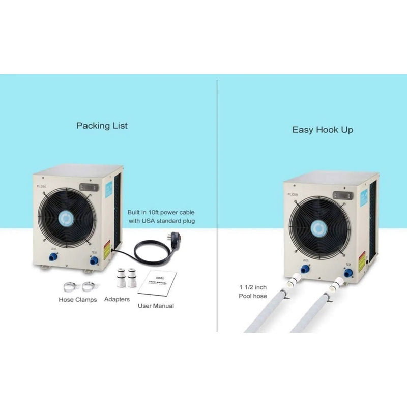 High-Output 4K Gallons Electric Swimming Pool Heater Pump For Above And Inground Pools (SAK51482) by SAKSBY WHOLESALE