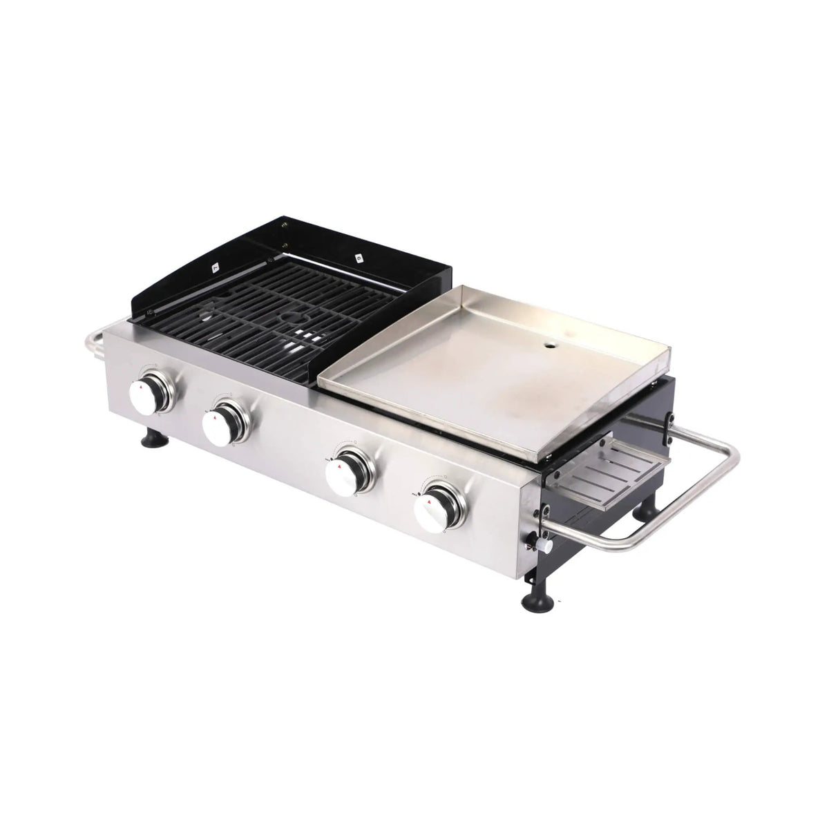 High Temperature 40K BTU 2-Burner Stainless Steel Plancha Combo Gas Grill (SAK71285) by SAKSBY WHOLESALE