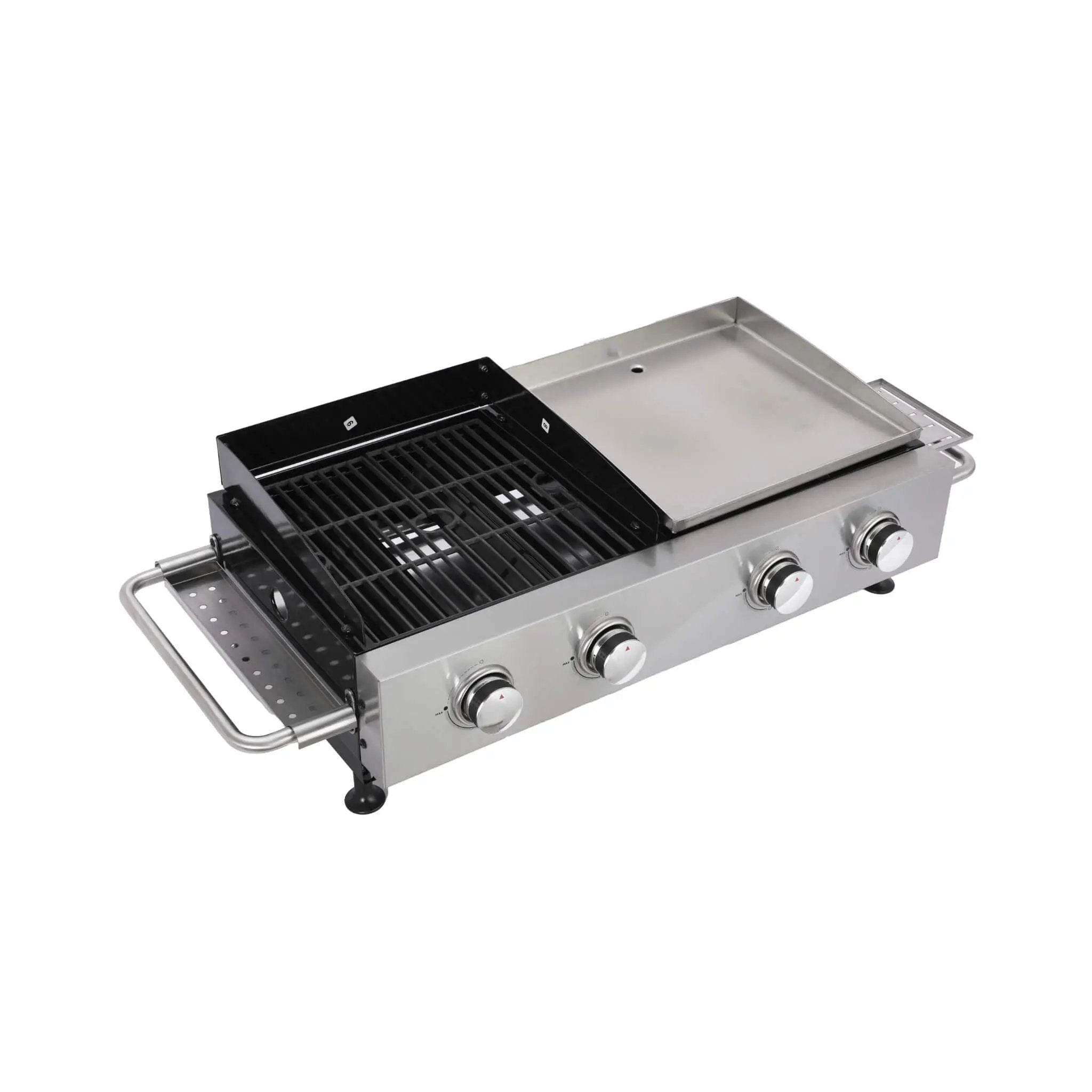 High Temperature 40K BTU 2-Burner Stainless Steel Plancha Combo Gas Grill (SAK71285) by SAKSBY WHOLESALE