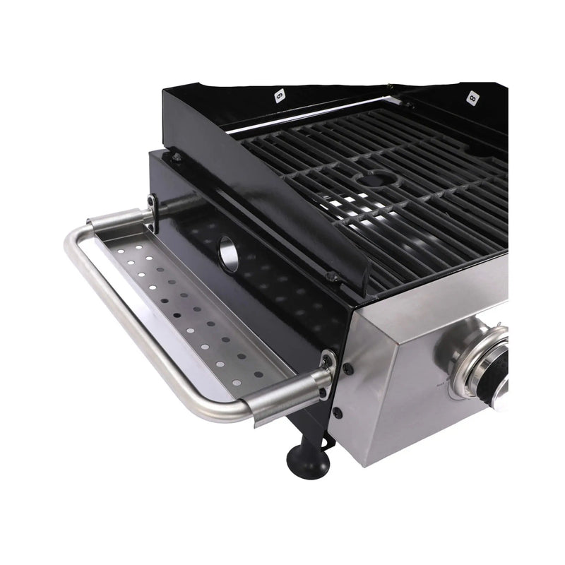 High Temperature 40K BTU 2-Burner Stainless Steel Plancha Combo Gas Grill (SAK71285) by SAKSBY WHOLESALE