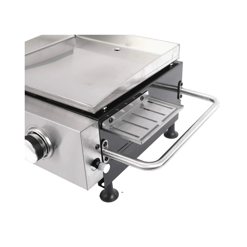 High Temperature 40K BTU 2-Burner Stainless Steel Plancha Combo Gas Grill (SAK71285) by SAKSBY WHOLESALE