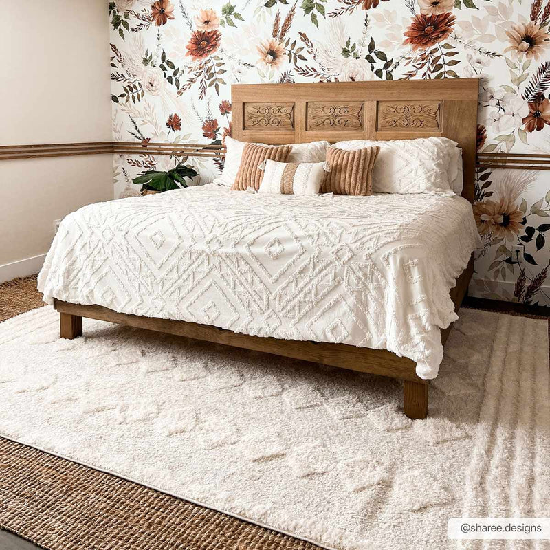 Hija Cream High-Low Area Rug - Clearance by Boutique Rugs
