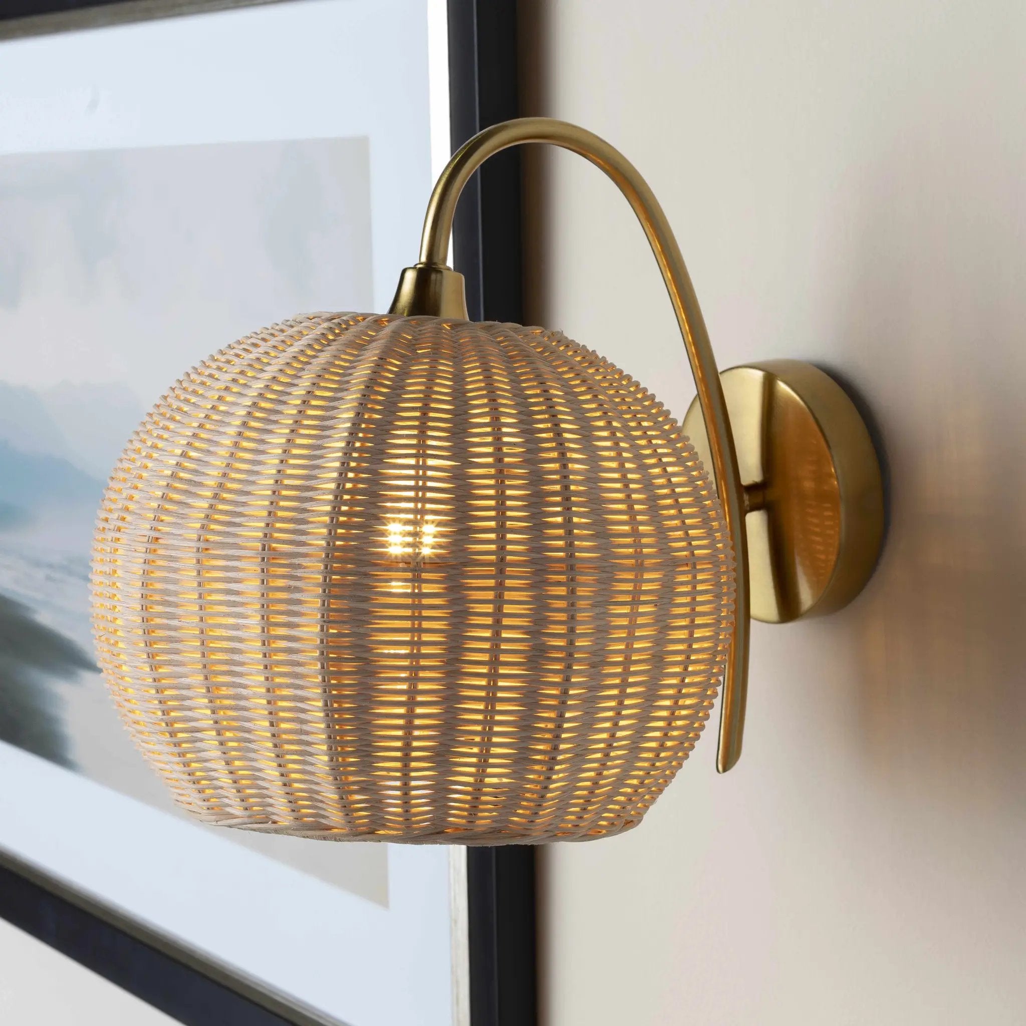Hindang Rattan Wall Sconces by Boutique Rugs