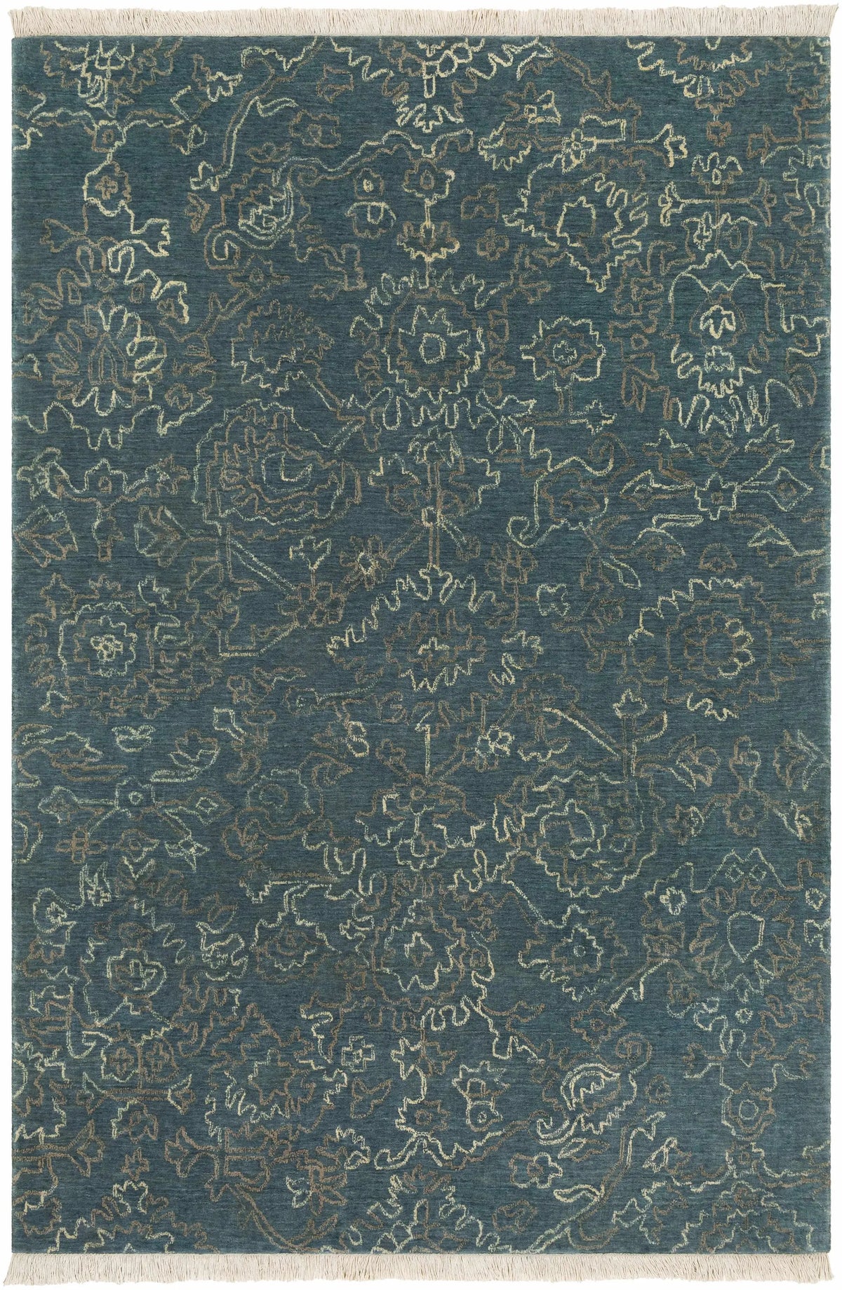 Hinkle Teal Premium Wool Carpet - Clearance