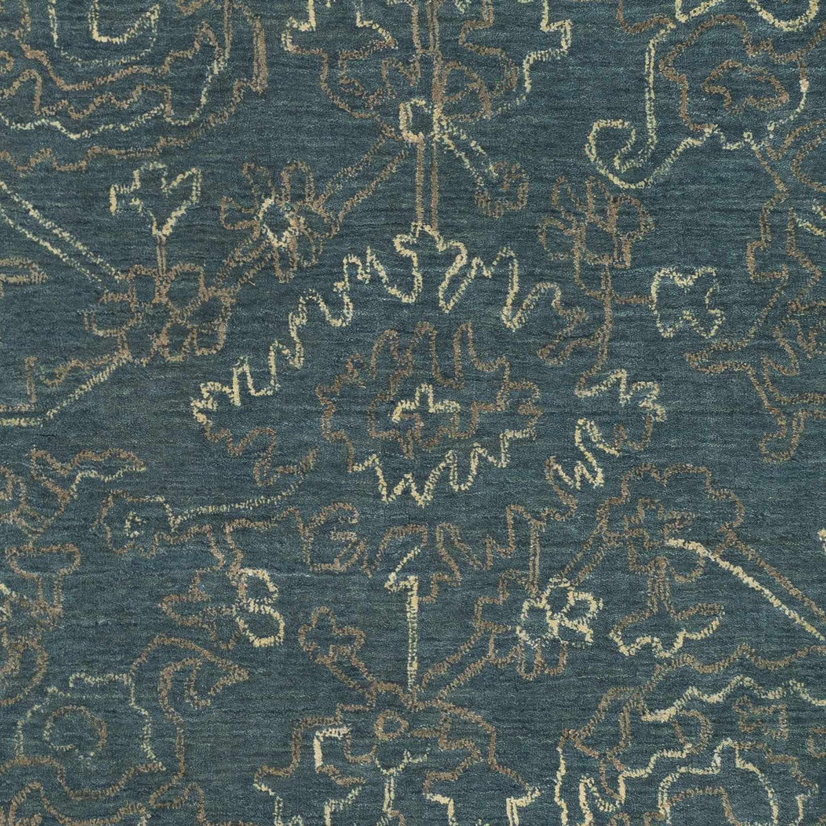 Hinkle Teal Premium Wool Carpet - Clearance, sample swatch