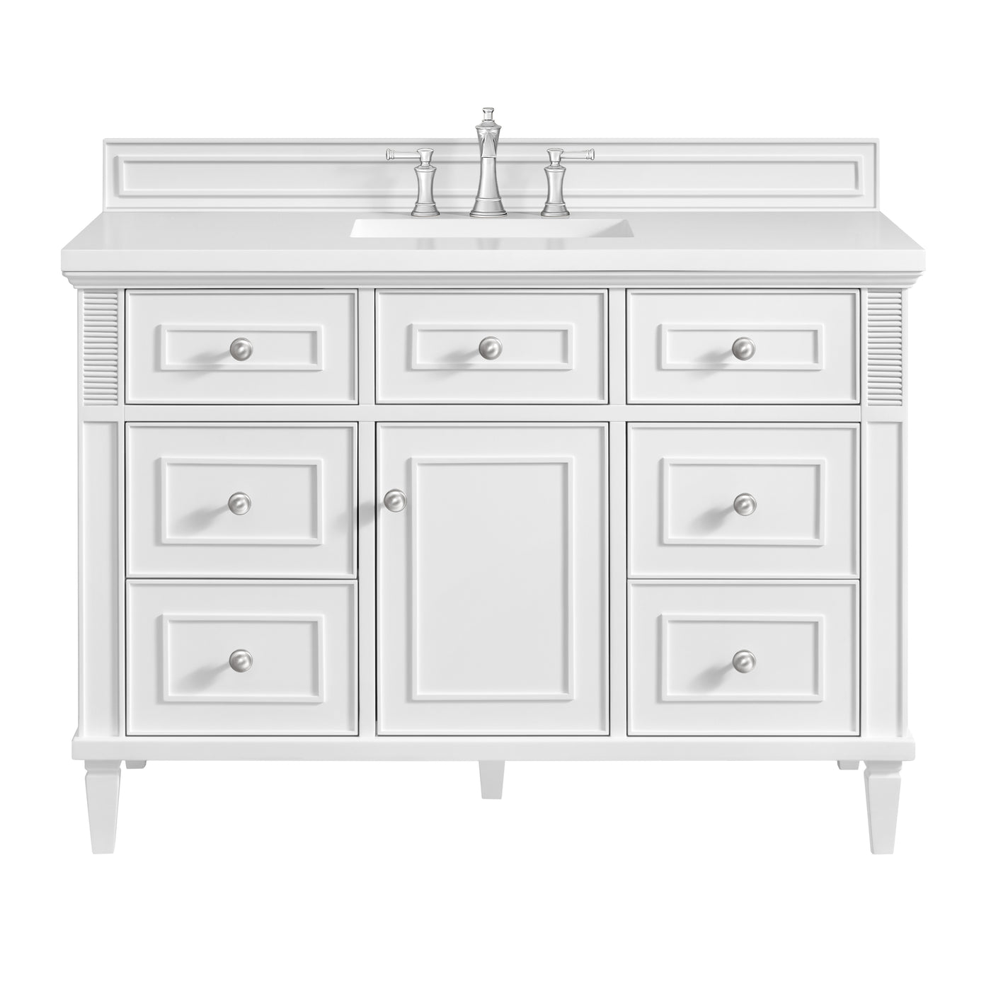 James Martin Lorelai 48" Single Bathroom Vanity, Bright White, view 37