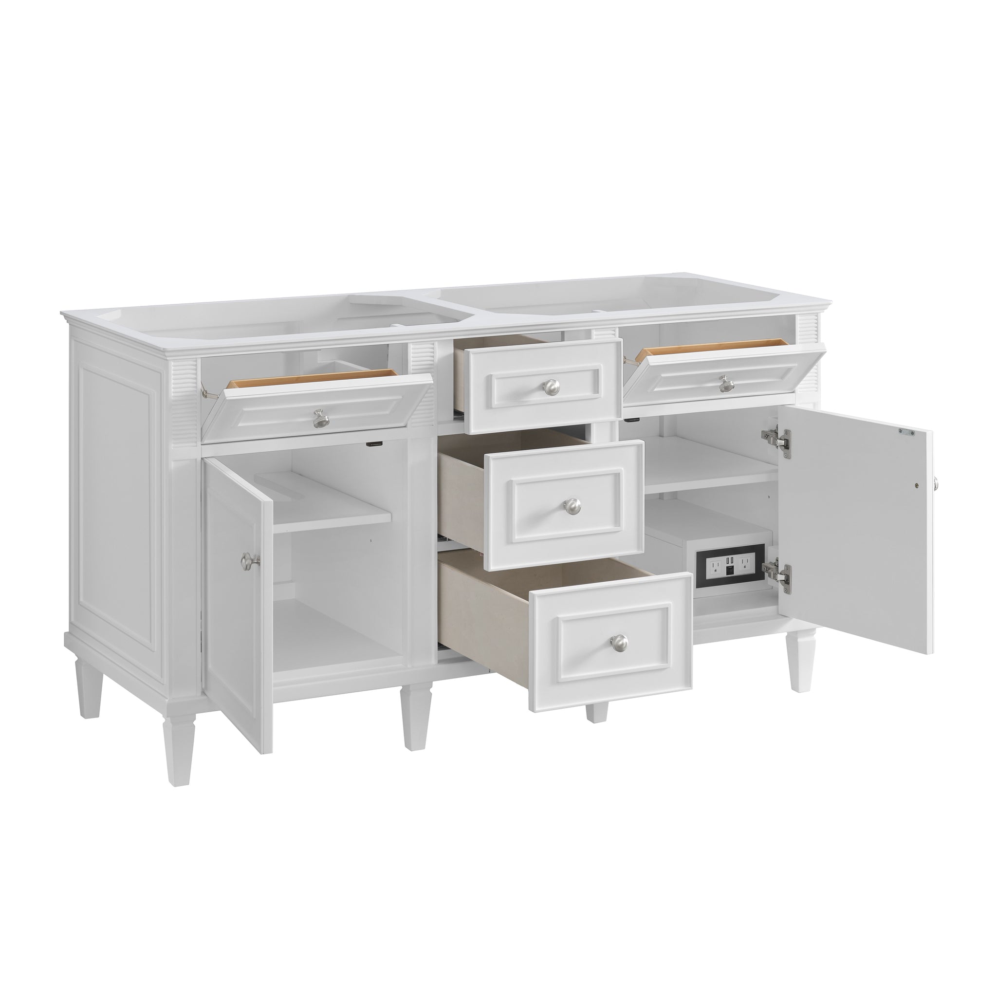 James Martin Lorelai 60" Double Bathroom Vanity, Bright White, view 32