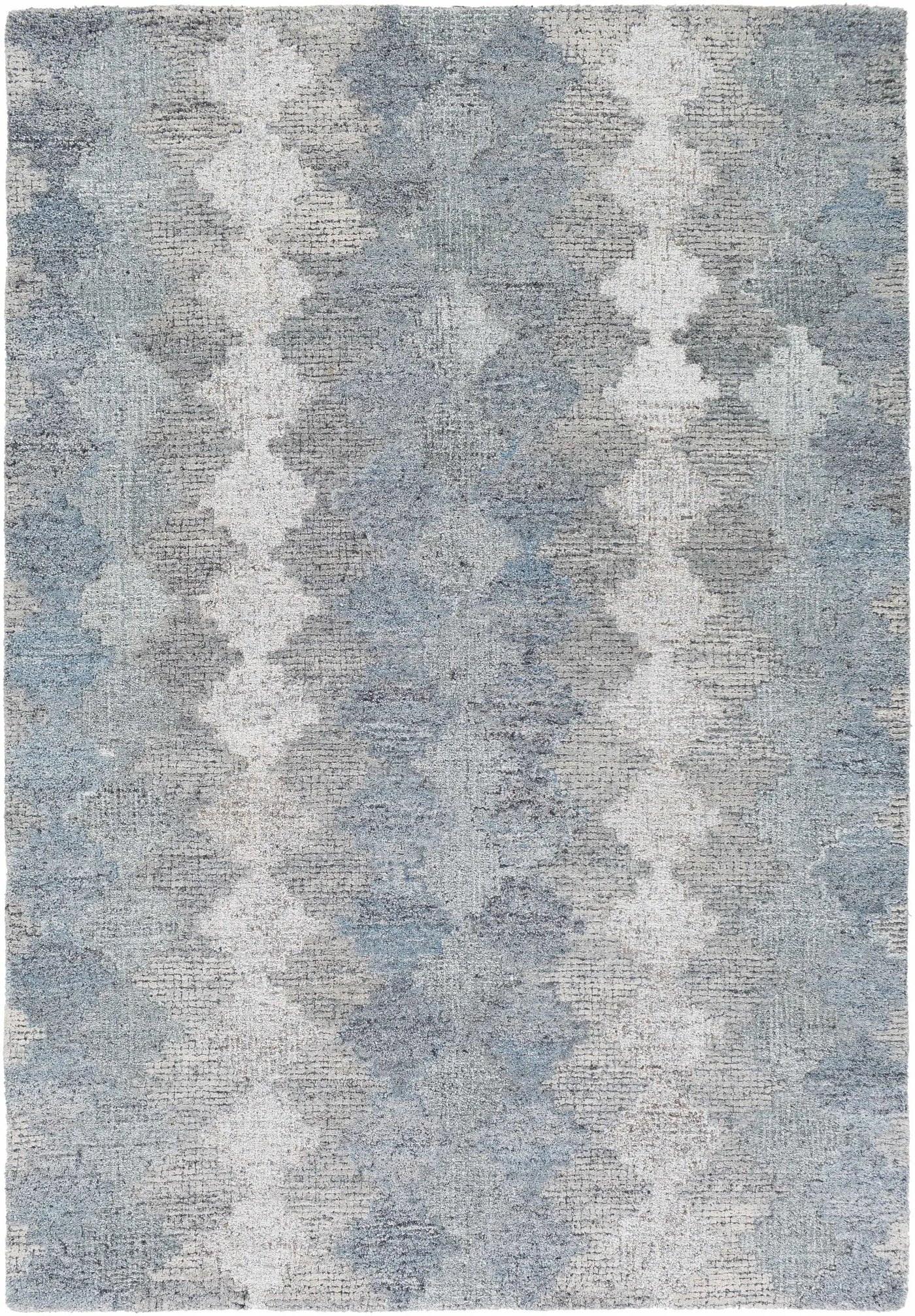 Hale Gray&Slate Diamonds Wool&Viscose Rug - Clearance by Boutique Rugs