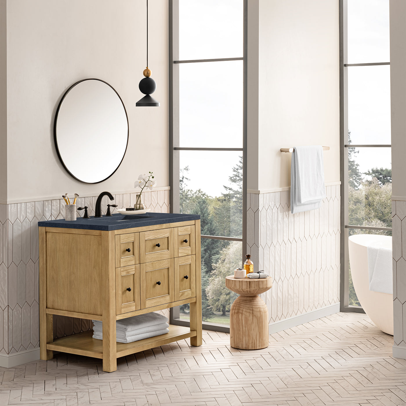 James Martin Breckenridge 36" Single Bathroom Vanity, Light Natural Oak, view 37