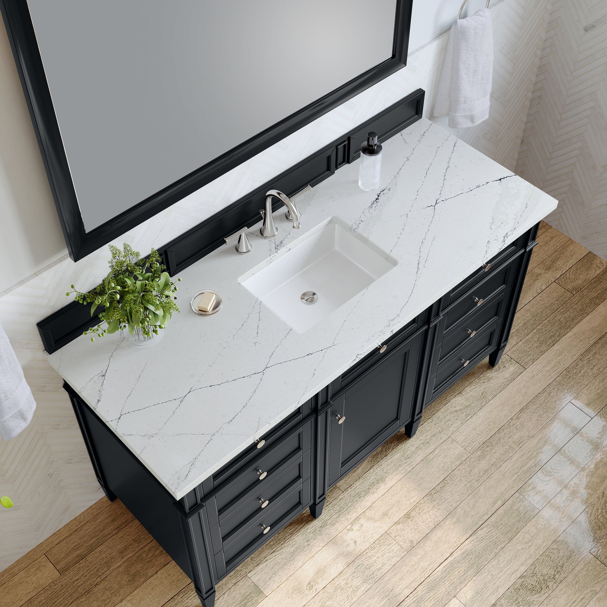 James Martin Brittany 60" Single Bathroom Vanity, Black Onyx, view 38