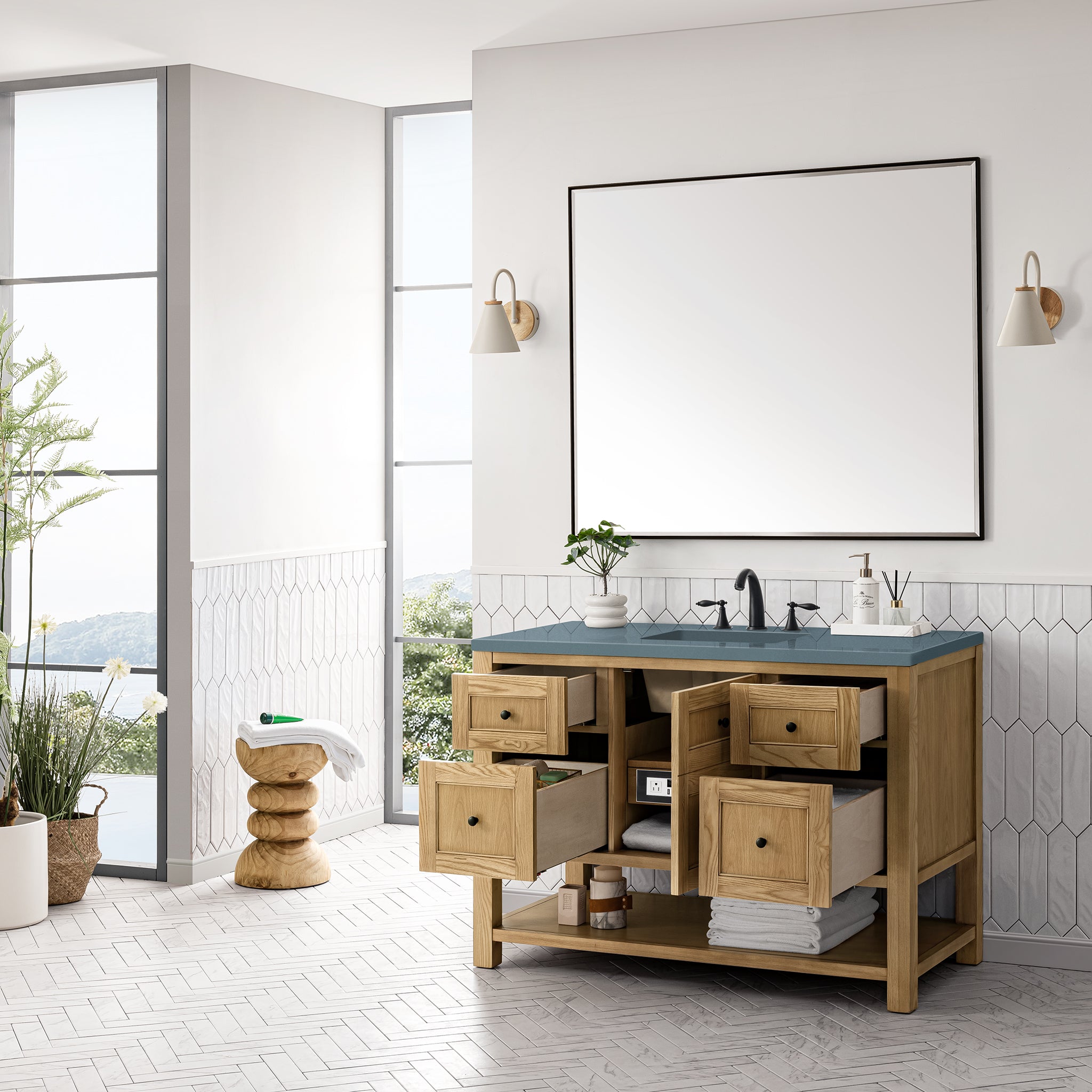 James Martin Breckenridge 48" Single Bathroom Vanity, Light Natural Oak, view 29