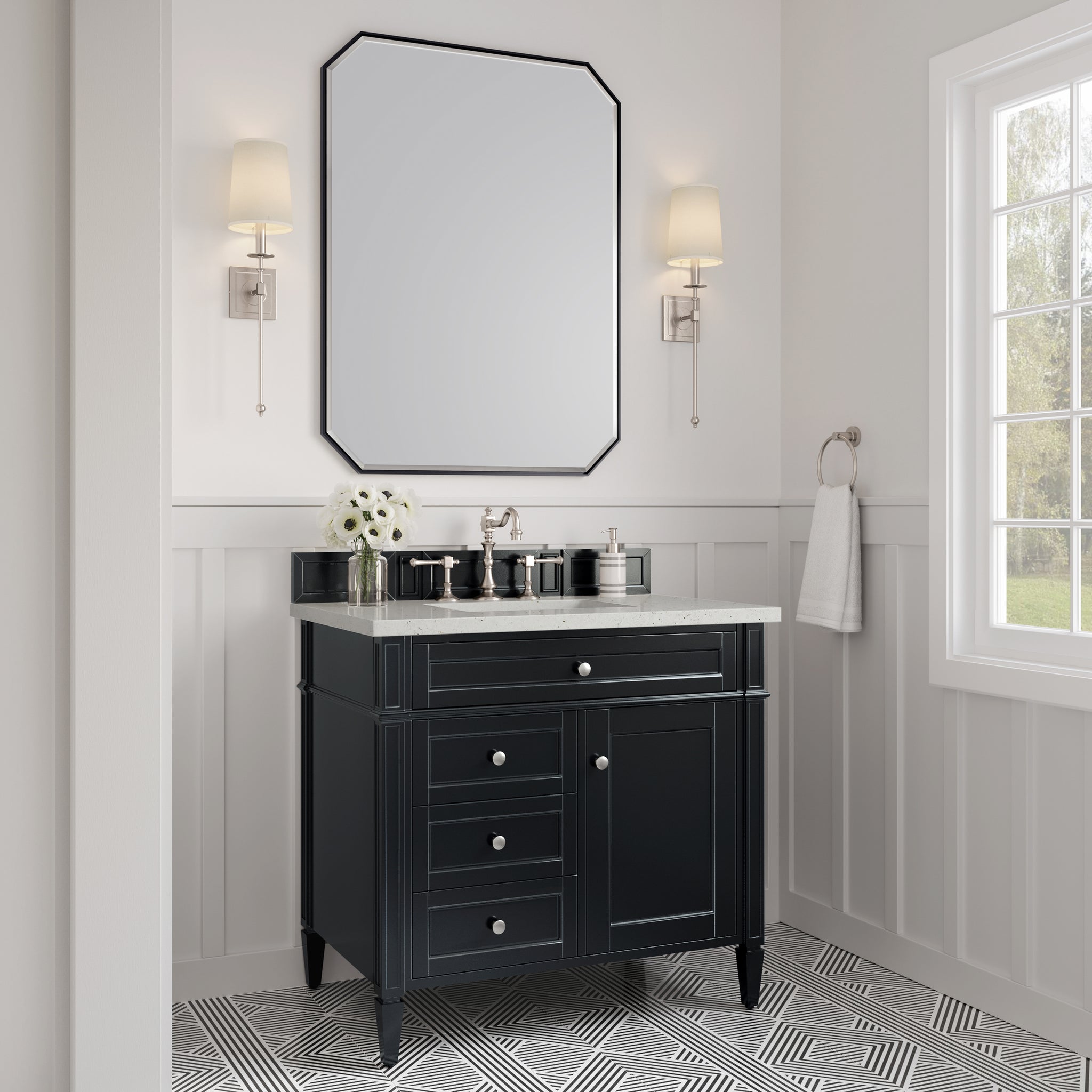 James Martin Brittany 36" Single Bathroom Vanity, Black Onyx, view 18
