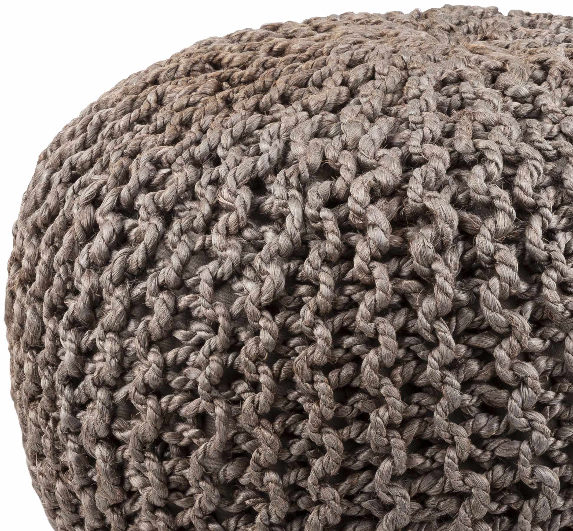 Hauenstein Knitted Jute Pouf by Boutique Rugs