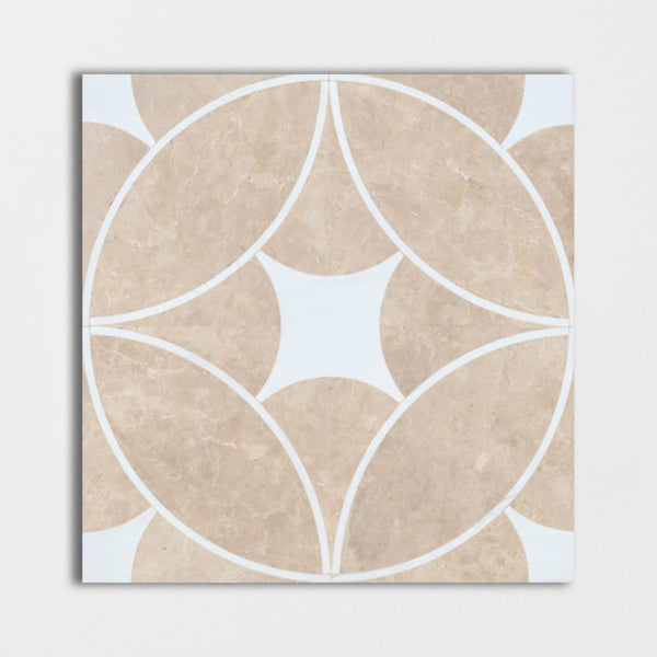 Hoja Gracia Polished Marble Decorative 24x24