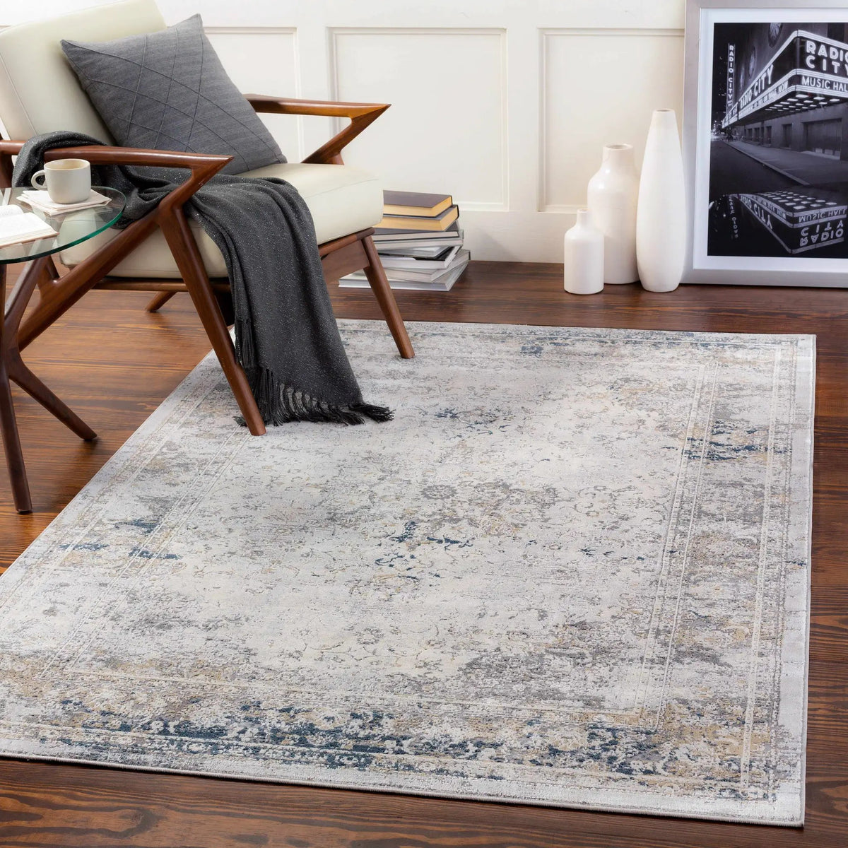 Holcombe Area Rug - Clearance, installed in a room