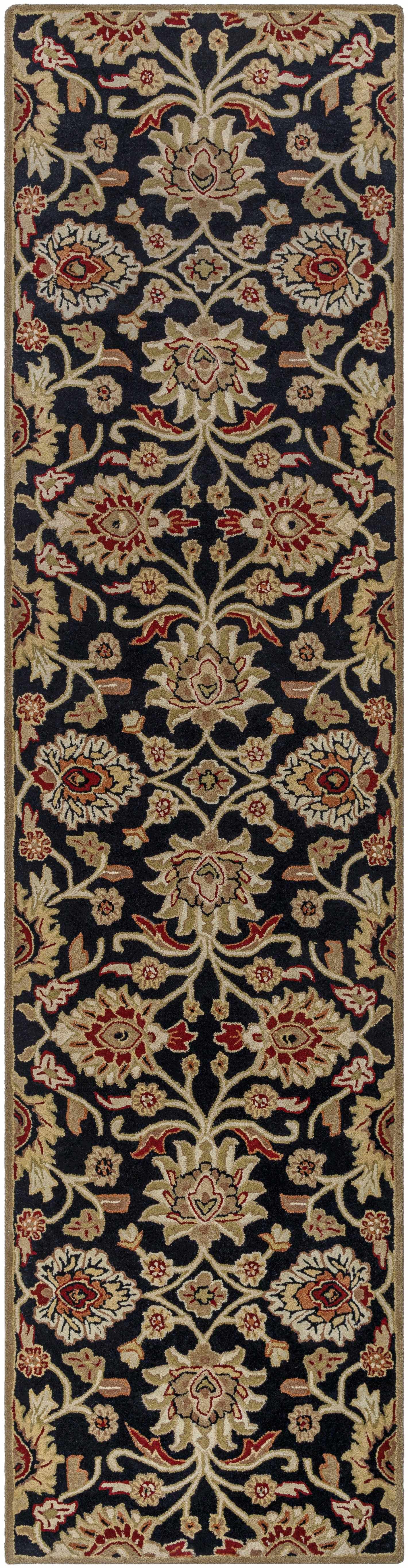 Conesus 1053 Hand Tufted Black Wool Rug by Boutique Rugs