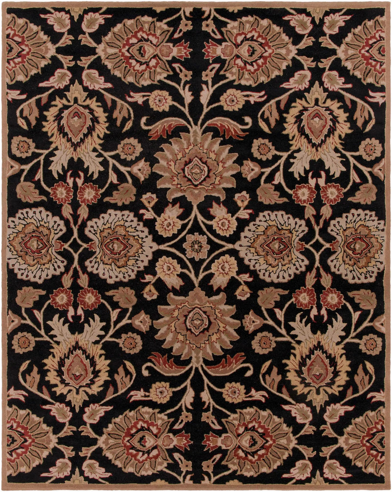 Conesus 1053 Hand Tufted Black Wool Rug by Boutique Rugs