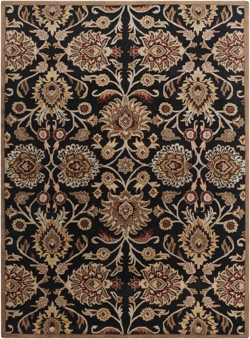 Conesus 1053 Hand Tufted Black Wool Rug by Boutique Rugs