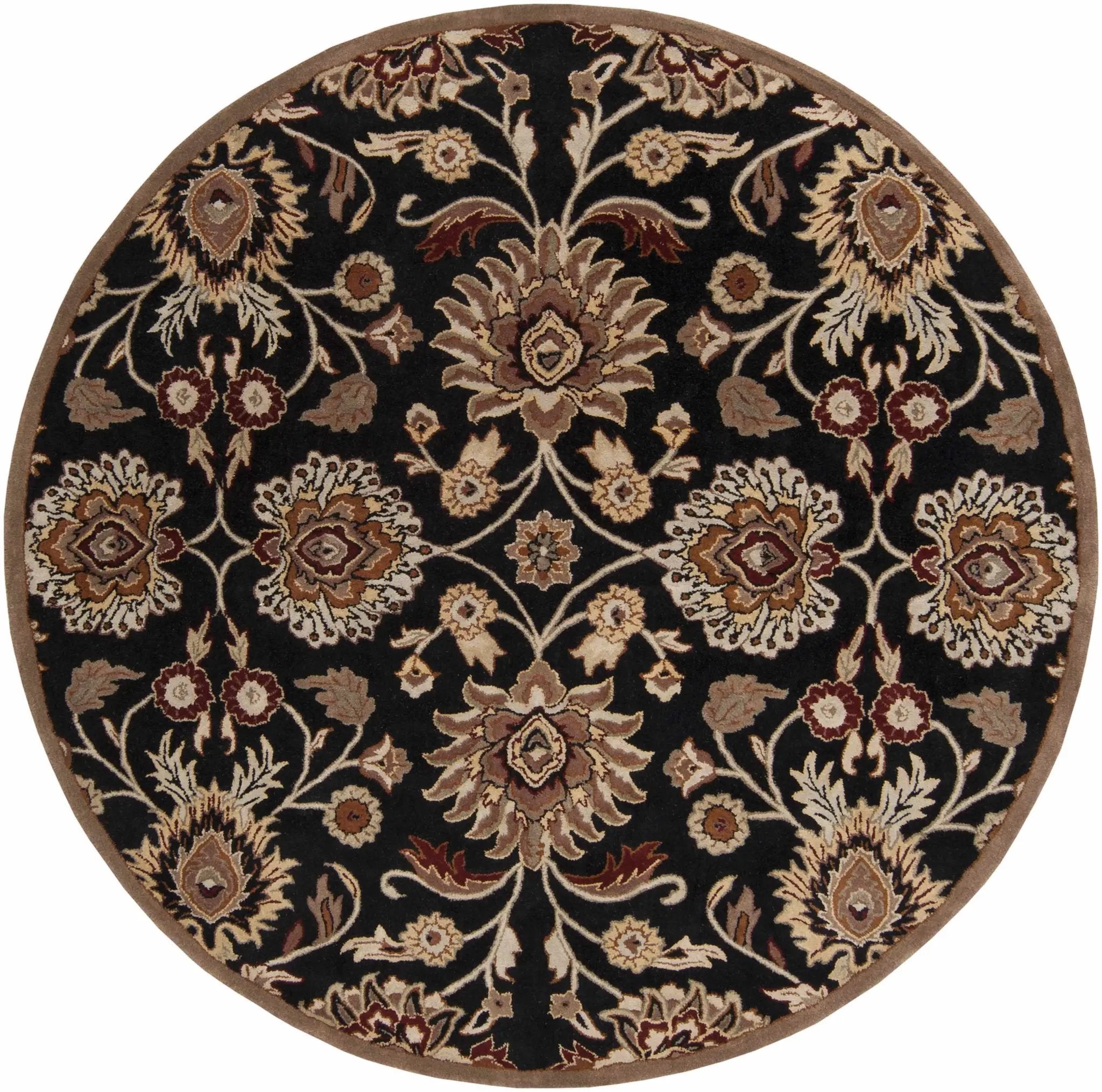 Conesus 1053 Hand Tufted Black Wool Rug by Boutique Rugs