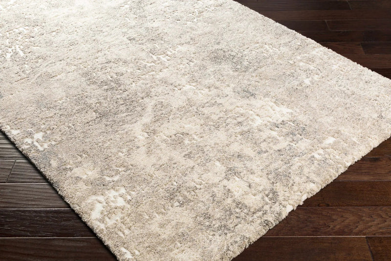 Holtsville Abstract Ivory Thick Rug by Boutique Rugs