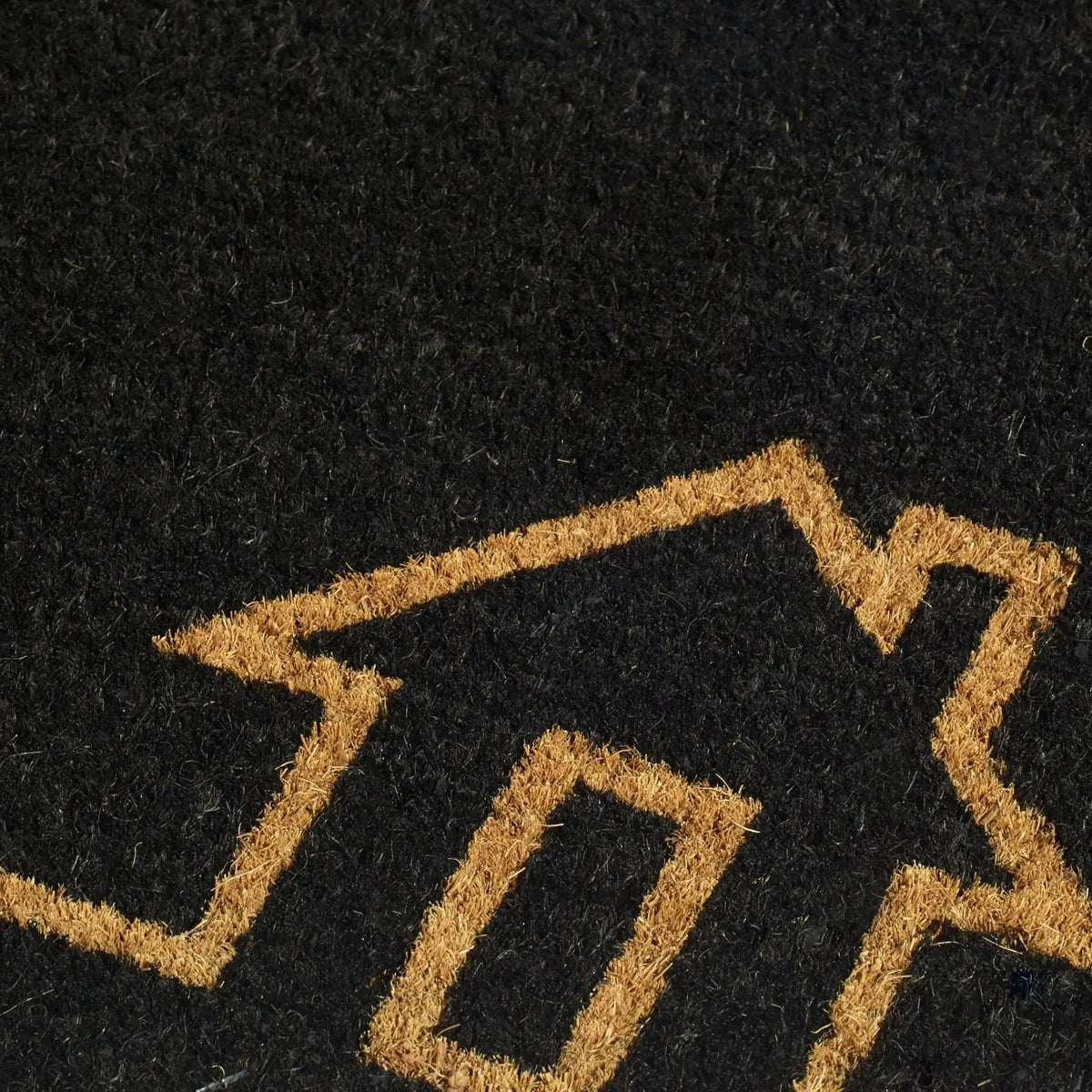 Home View - Black Coir Doormat, detail