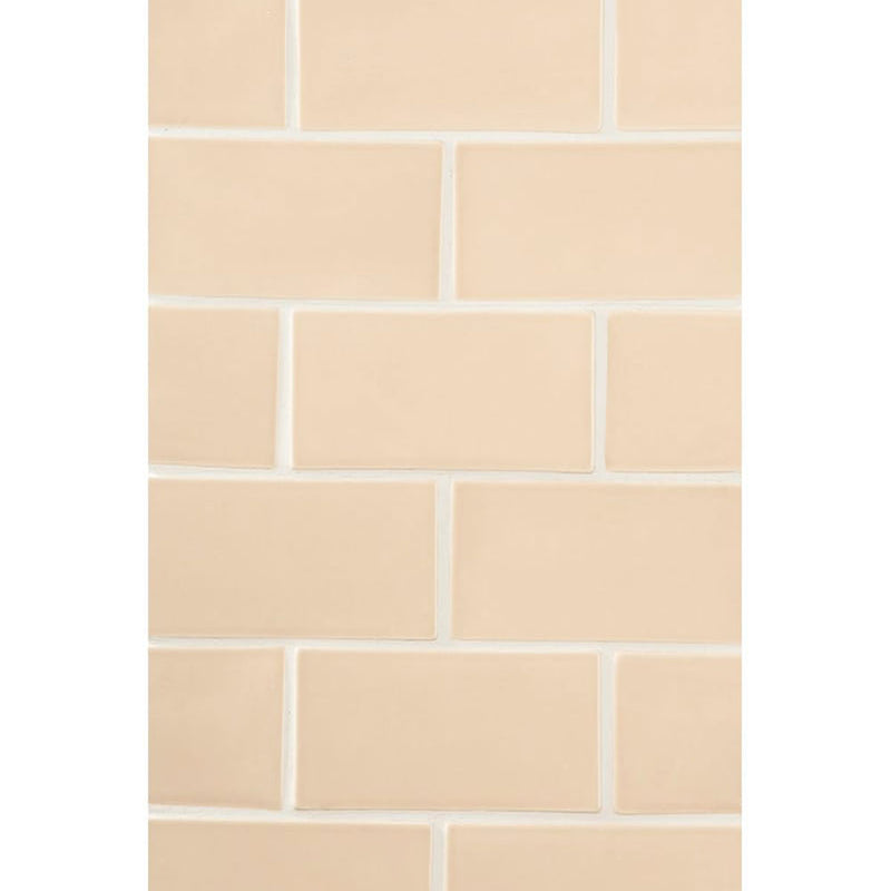 Caramel Glossy Subway Ceramic Tiles 3x6 Ceramic Glossy 6x6 Tiles