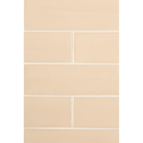 Caramel Glossy Subway Ceramic Tiles 4x12