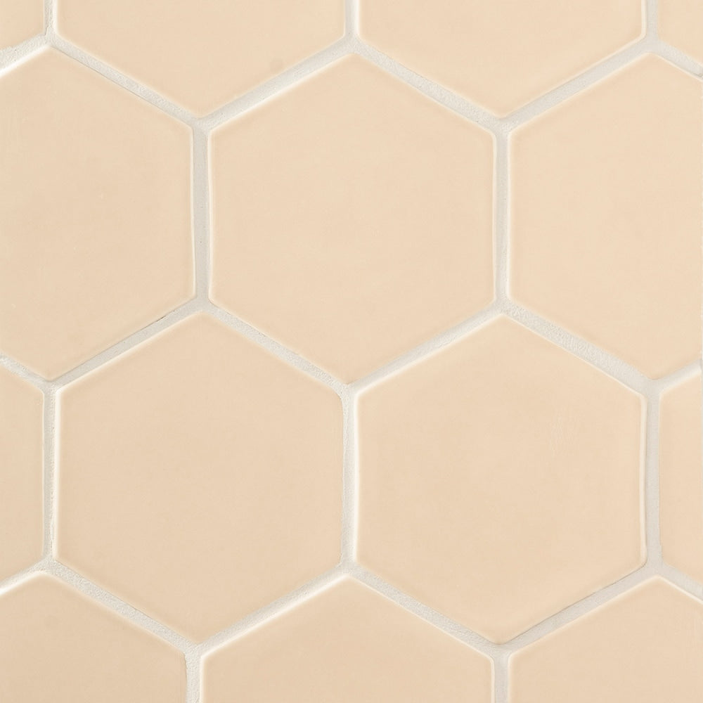 Caramel Glossy Hexagon 5 Ceramic Tiles 5 Ceramic Glossy 6x6 Tiles — 2