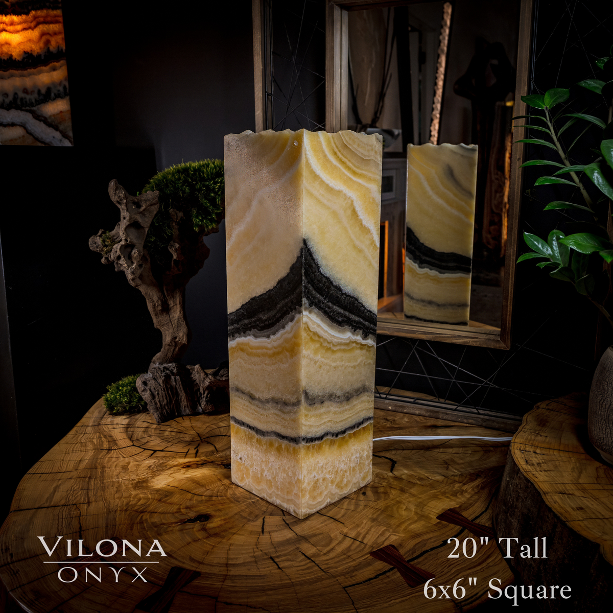Honeycomb Onyx Table Lamp #2, photo 2 of 5