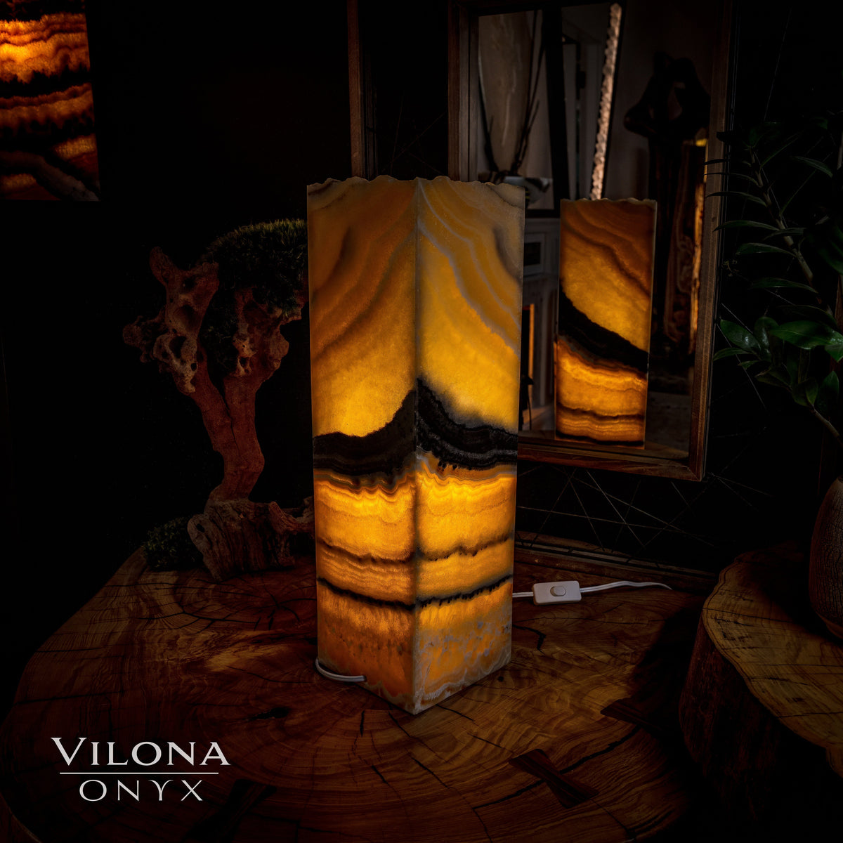 Honeycomb Onyx Table Lamp #2, photo 5 of 5