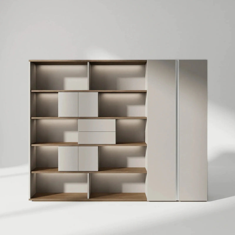 Fenwick · Office Shelves w/ Lighting & Storage by Arc Grove