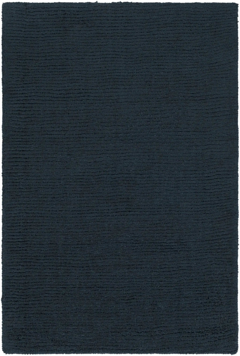 Brockton Solid Dark Blue Wool Rug by Boutique Rugs
