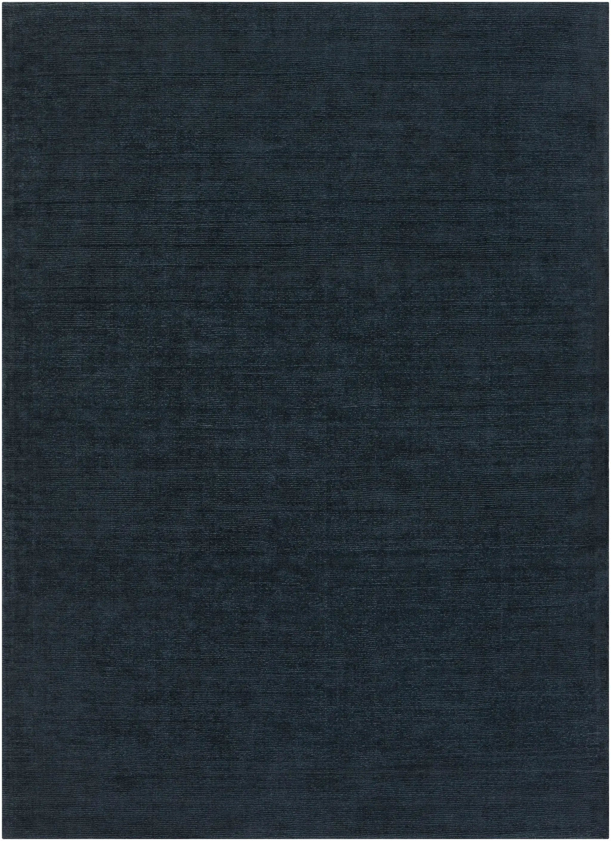 Brockton Solid Dark Blue Wool Rug