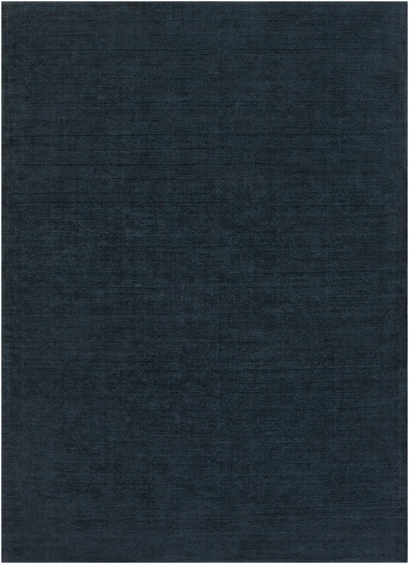 Brockton Solid Dark Blue Wool Rug by Boutique Rugs