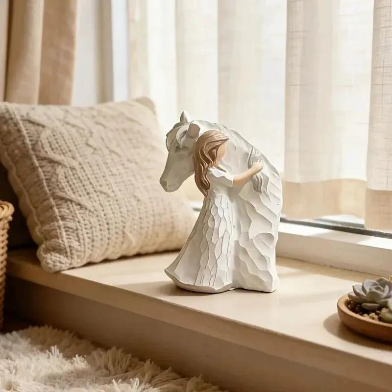 Horse Figurine - Ceramic Girl Decoration by House Of Avana