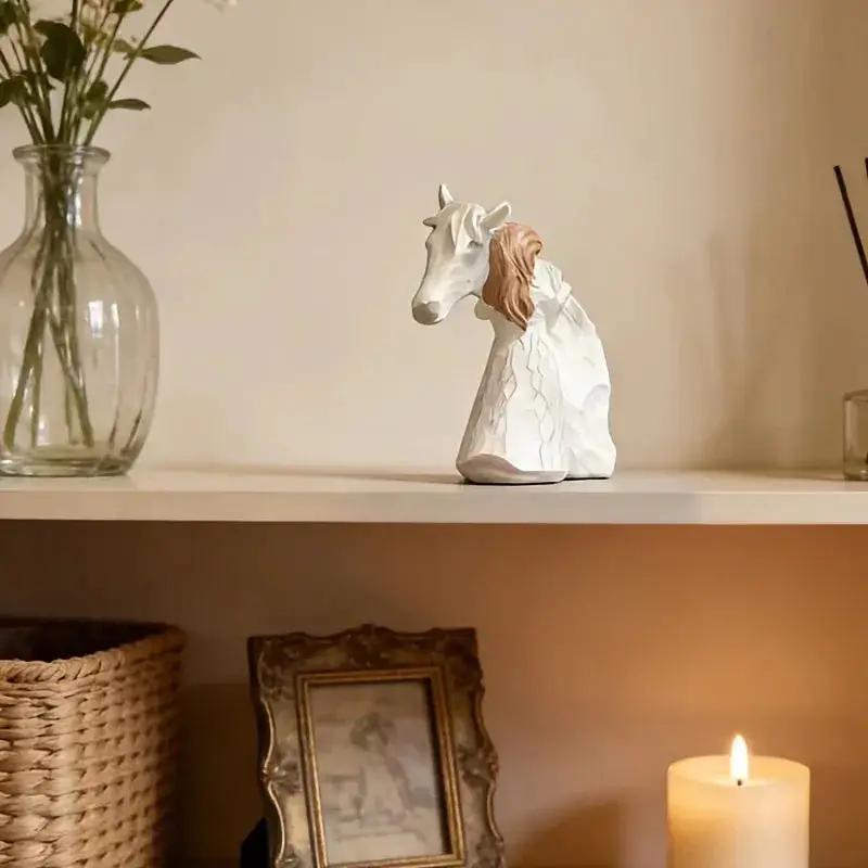Horse Figurine - Ceramic Girl Decoration by House Of Avana