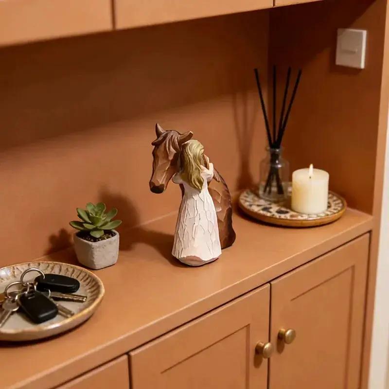 Horse Figurine - Ceramic Girl Decoration by House Of Avana
