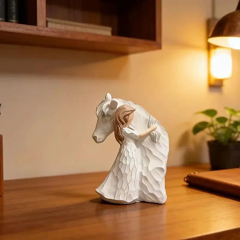 Horse Figurine - Ceramic Girl Decoration by House Of Avana
