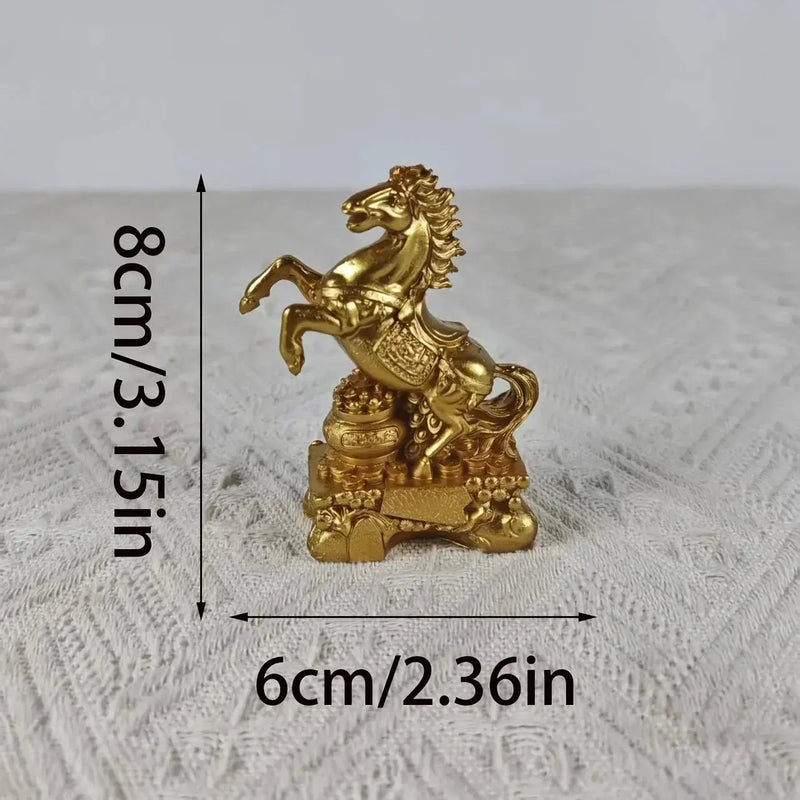 Horse Figurine - Chinese Prancing Bronze Statue by House Of Avana
