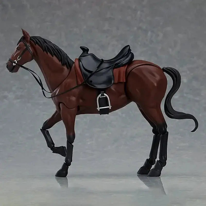 Horse Figurine - Movable White/Brown/Black Model by House Of Avana