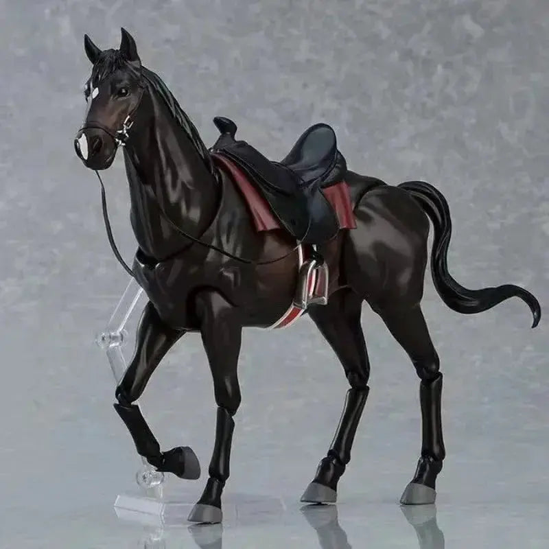 Horse Figurine - Movable White/Brown/Black Model by House Of Avana