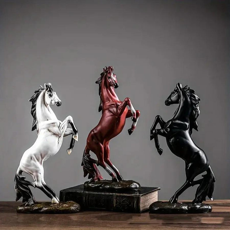 Horse Figurines - Decorative Black & White by House Of Avana