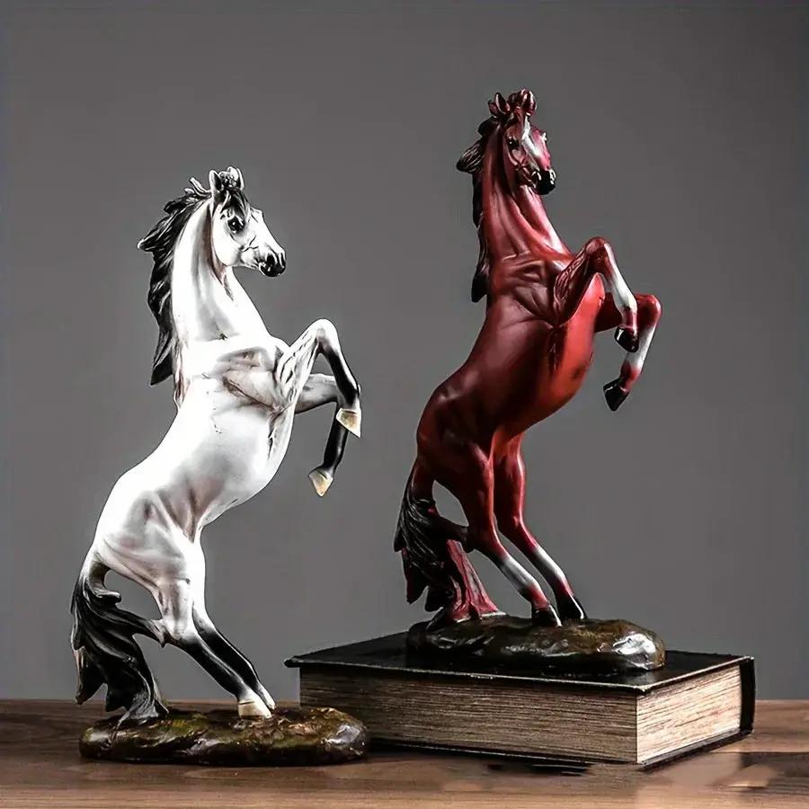 Horse Figurines - Decorative Black & White by House Of Avana